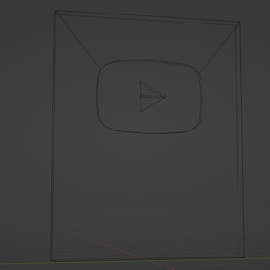 YouTube金の盾(gold Creator Award)の3Dモデル