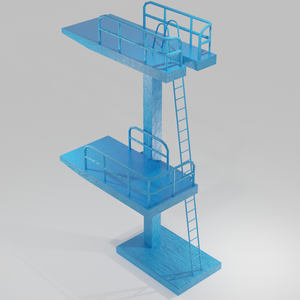 Pool diving board プールの飛び込み台 | 3D Model