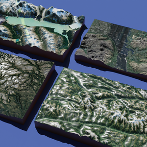 Valley and Mountain 4-piece set 渓谷・山・谷 4種類セット | 3D Model