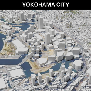 Yokohama MAP 横浜駅～みなとみらい周辺の広域3Dモデル | 3D Model