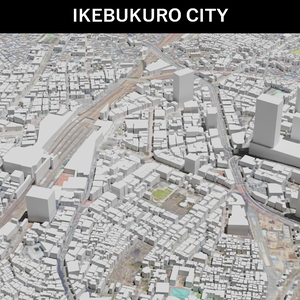 TOKYO Ikebukuro MAP 池袋駅周辺の3Dマップ・都市 | 3D Model