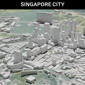 Singapore MAP シンガポールの3Dマップ・都市 | 3D Model