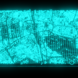 Shinjuku Wireframe Maps 新宿駅周辺のワイヤーフレームマップ | 3D Model