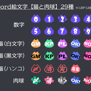 Discord用絵文字　ねことにくきゅう【29種】