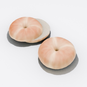 【3Dモデル】ベーグル（ホール＆スライス） / 【3D Model】Bagel (Whole & Sliced)