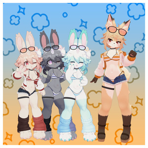 【 SummerFlare 】ケモノ３アバタ 対応. 【酒井シホ -Sakai Shiho- + フェティーニャ -Fetinja-】+【Alumy -アルミィ-】 缩略图 5