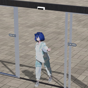 【VRChat向け】自動ドア/Automatic Door【簡単設定・動作も自由・拡大縮小自由自在】 缩略图 2