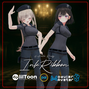 【4 Avatars】InkRibbon - 警察系特殊部隊  I.D.G.W.S - ナイフギミック＆回復スプレーギミック付 缩略图 2