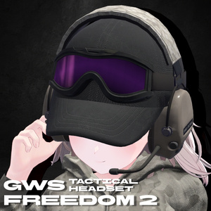 【全アバター対応/Blendshape】GWS TACTICAL HEADSET FREEDOM 2