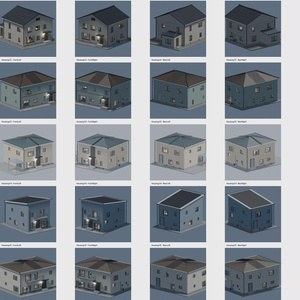 World3DWorks 日本の地方都市 Vol.3 住宅セットA / Japanese Local City Vol.3 Housing Set A【Blender / Unity Built-in + URP / FBX】