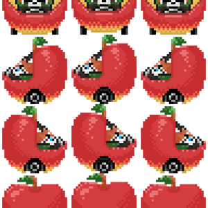 【pictSQUARE用アバター】マギーくんinりんごカー