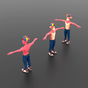Low Poly Vrchat Monkey Man Avatar