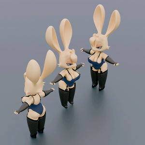 Low Poly Game Ready Bunny Girl Character