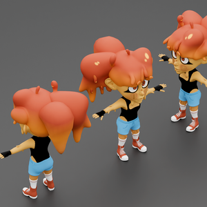 Lowpoly Mutant Girl Game Ready Character