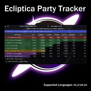 [Free / Ecliptica Party Tracker] / VRChat ECLIPTICA PartySync HUD DPS meter