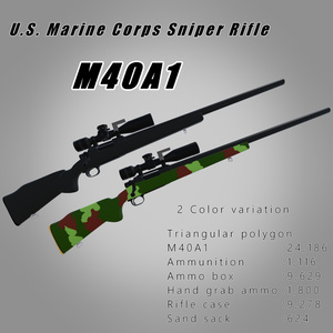 【VRChat向け】【3Dモデル】M40A1