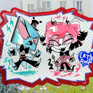 Red acrylic pin badge / VS! (Arriving late June)
