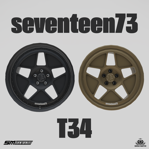 seventeen73 T34 アルミホイール3Dモデル
