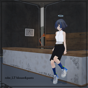 [びしょぬれのしずくさん対応衣装] robe_LT blouse&pants