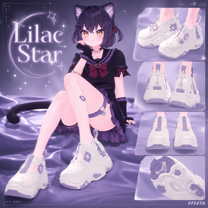 【複数アバター対応】Lilac Star 【VRC用靴】