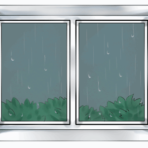 雨が降る窓【Gif】