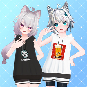 【11アバター対応】Sleeveless Hoodie 缩略图 9