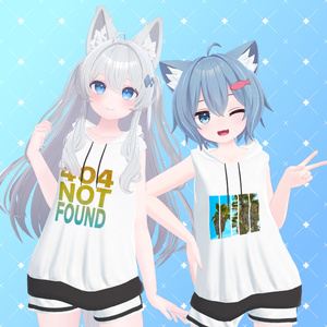 【11アバター対応】Sleeveless Hoodie 缩略图 7