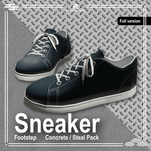 【効果音】スニーカーの足音効果音素材集 -Sneaker Footstep Concrete/Steal Pack-