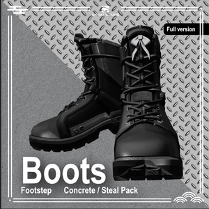 【効果音】ブーツの足音効果音素材集 -Boots Footstep Concrete/Steal Pack-