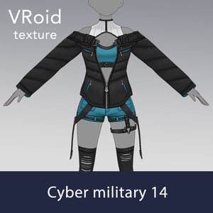 【VRoid texture 60】サイバーミリタリー14