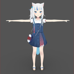 Gawr Gura Casual Outfit  Original  avatar  Girl  vtuber Gawr Gura 私服 オリジナルアバター 女の子 Vtuber