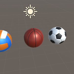 【unitypackage、fbx】バスケットボール・バレーボール・サッカーボール