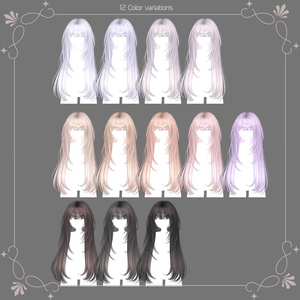 [3D Alpha hair] Long Layerd HAIR 缩略图 6
