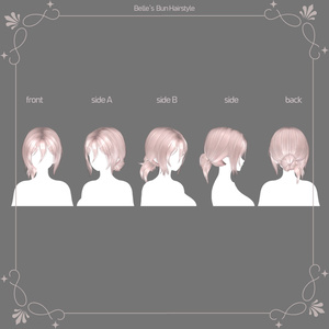 【7アバター対応】 Bun HAIR 【VRChat用ヘアモデル】 缩略图 4