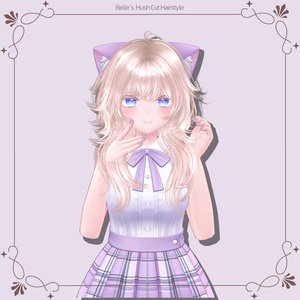 【7アバター対応】 Hush-cut HAIR 2.0【VRChat用ヘアモデル】 缩略图 6