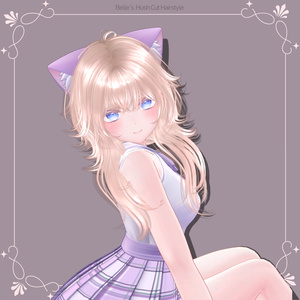 【7アバター対応】 Hush-cut HAIR 2.0【VRChat用ヘアモデル】 缩略图 4