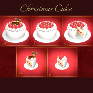 オリジナル3Dアセット【クリスマスケーキ】