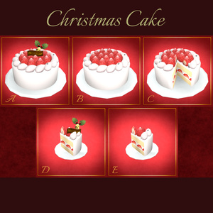 オリジナル3Dアセット【クリスマスケーキ】