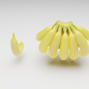 バナナ3Dモデル 缩略图 3
