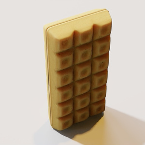 モナカ風アイス3Dモデル 缩略图 2