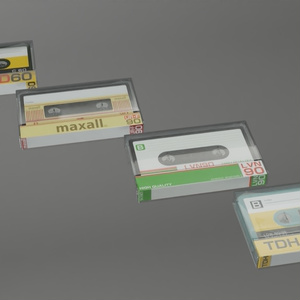 カセットテープ4種　3Dモデル　その2 缩略图 2