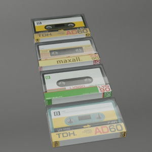 カセットテープ4種　3Dモデル　その2