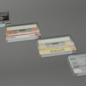 カセットテープ4種　3Dモデル　その3 缩略图 2