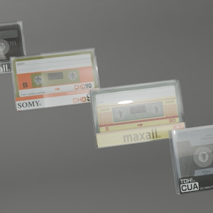 カセットテープ4種　3Dモデル　その3 缩略图 3