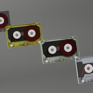 カセットテープ4種　3Dモデル　その3 缩略图 5