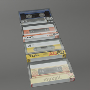 カセットテープ4種　3Dモデル　その4
