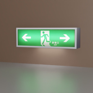 非常口サイン　3Dモデル 缩略图 3