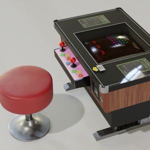 ゲーセンの椅子C　3Dモデル 缩略图 6