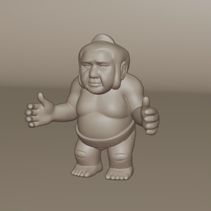 お相撲さん消しゴムA　3Dモデル 缩略图 3