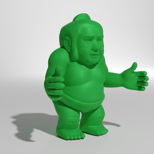 お相撲さん消しゴムA　3Dモデル 缩略图 4
